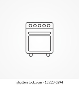 Stove vector icon sign symbol