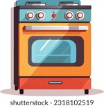 Stove vector on a white background