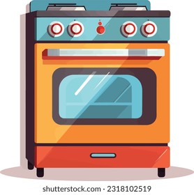 Stove vector on a white background