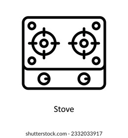Stove Vector   outline Icon Design illustration. Kitchen and home  Symbol on White background EPS 10 File