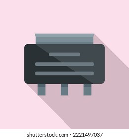 Vector plano del icono regulador de voltaje de reserva. Eléctrico. Estabilizador de diodo