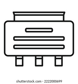 Stove voltage regulator icon outline vector. Power electric. Diode stabilizer
