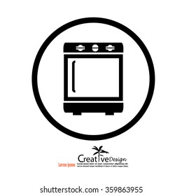 Stove.stove icon.vector illustration.