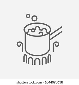 Stovetop espresso icon line symbol. Isolated vector illustration of  icon sign concept for your web site mobile app logo UI design.