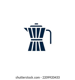 Stovetop espresso maker coffee pot concept line icon. Simple element illustration. Stovetop espresso maker coffee pot concept outline symbol design.