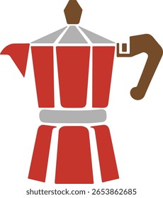 Stovetop Espresso Maker Color Vector Design