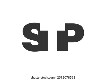 STP logo design. Initial letter S T P bold font style for tech startups, consulting, corporate branding. Creative company name, headlines typography identity, trendy logotype. Vector illustration.