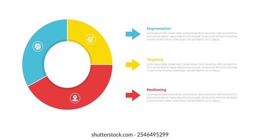 STP marketing analysis infographics template diagram with hexagon triangle shape container with 3 point step design for slide presentation vector