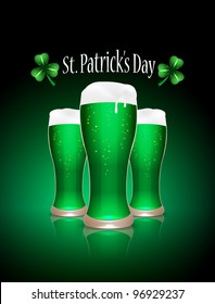 St.Patrick beer glasses, vector illustration, eps10, 3 layers, easy editable