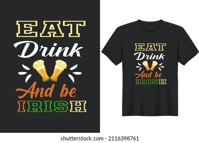 St.Patrick day t-shirt, St. Patrick's day design, T-shirt print, St. Patrick Day poster, Ireland celebration festival Irish and lucky theme Vector illustration, Typography, Patrick's day vector