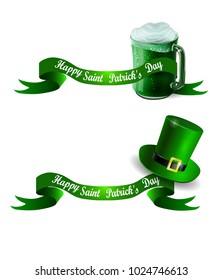 St.Patrick s Day banner with beer mug