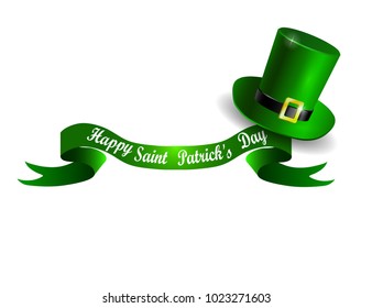 St.Patrick s Day banner with green hat