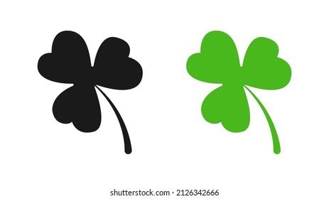 St.Patrick 's Day. Clover leaves. Icons. Vector illustration