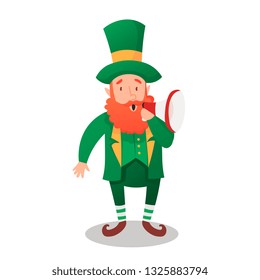 St.Patrick 's Day. Leprechaun, Traditional national character of Irish folklore. Isolated element of the set of leprechauns 13. Festive collection.