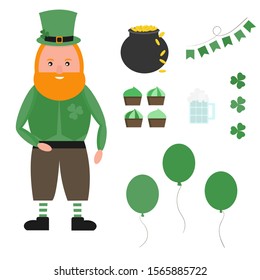 St.Patrick 's Day. Man on holiday