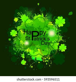 St.Patrick 's Day. quatrefoil Clover. Vector