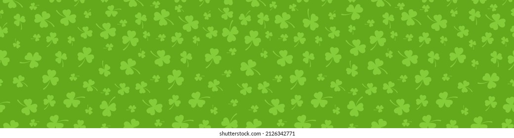St. Patrick's Day. Nahtloser Hintergrund. Kleeblatt. Vektorgrafik