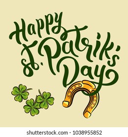 St.Patrick 's Day. vector. letter.