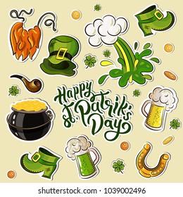 St.Patrick 's Day. vector set. letter.