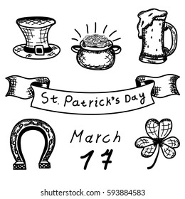 St.Patrick 's Day. Vector sketch.