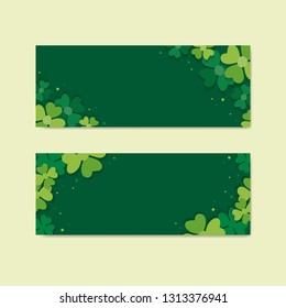 St.Patrick&#39;s Day blank banners set vector