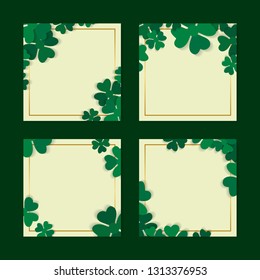 St.Patrick&#39;s Day blank  banners set vector