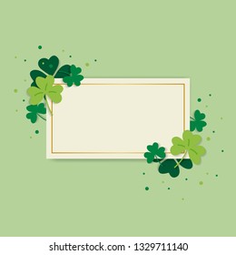 St.Patrick&#39;s Day blank rectangle banner vector