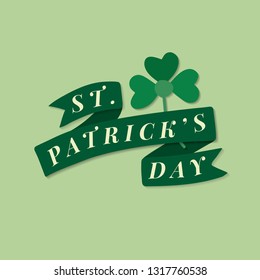 St.Patrick&#39;s Day ribbon banner vector