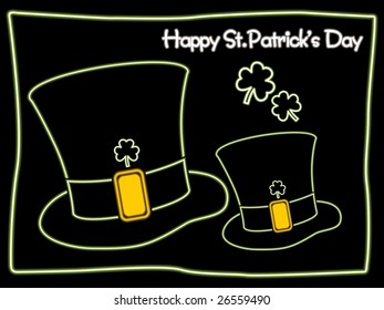 st.patricks background with pair of hat