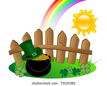 St.Patrick's cauldron with golden money