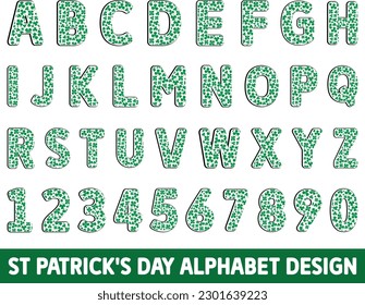 St.Patrick's Day Alphabet Design EPS File