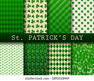 St.Patricks day background collection. Vector illustration