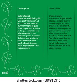 St.Patrick's Day background with two text blocks. St Patricks Day Vector Art, Stock Vector