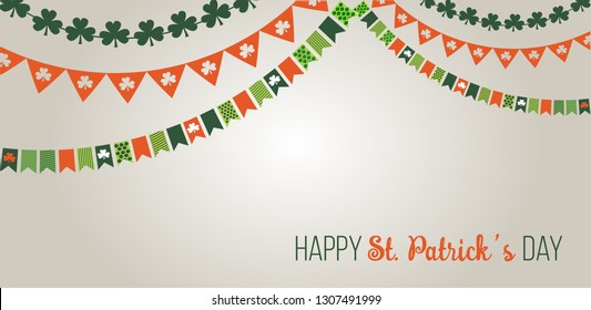St.Patricks Day banners bakground vector illustration. Green