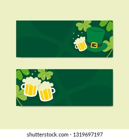 Carteles en blanco del Día de San Patricio conjunto vector