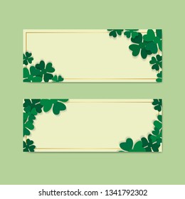 St.Patrick's Day blank banners set vector