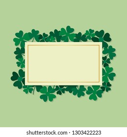 St.Patrick's Day blank rectangle banner vector