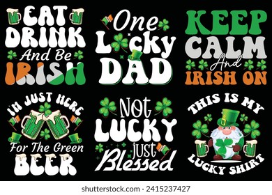 St.Patrick's Day Bundle Typography t shirt design.