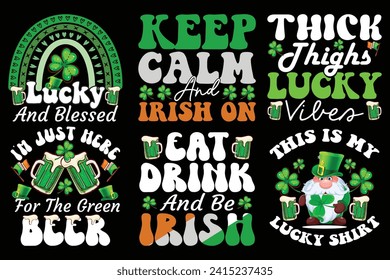 St.Patrick's Day Bundle Typography t shirt design.