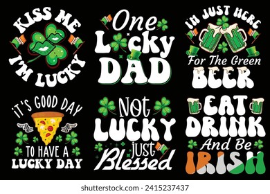 St.Patrick's Day Bundle Typography t shirt design.