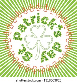 St.Patrick's Day coaster. Happy Saint Patrick´s Day poster, card, flyer, vector illustration