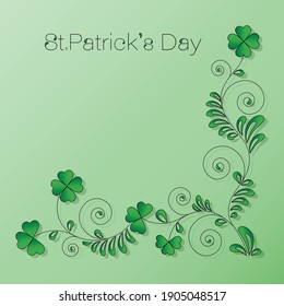 St.Patricks Day. Decorative frame. Template Design banner on St. . Simple banner for the site.