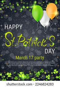 St.Patrick's Day flyer, greeting and invitation card, banner, coupon, booklet, voucher design template