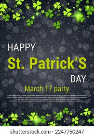 St.Patrick's Day flyer, greeting and invitation card, banner, coupon, booklet, voucher design template