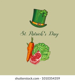 St.patrick's day Food ,Corned beef and cabbage