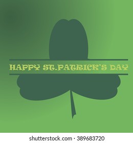 St.Patrick's day green card or background vector template. 