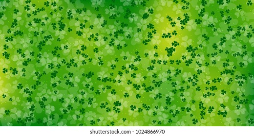 St.Patrick's Day green vector background
