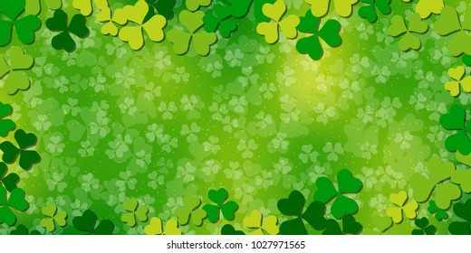 St.Patrick's Day green vector background