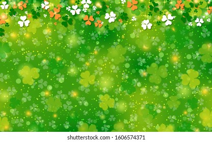 St.Patrick's Day green vector background