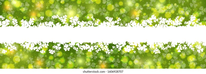 St.Patrick's Day green vector banner template